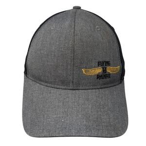 Flying D Ranch Snapback Trucker Hat Gray OS Adjustable Mesh Back The Hat Source